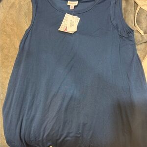 LuLaRoe Cocoa tank top blue